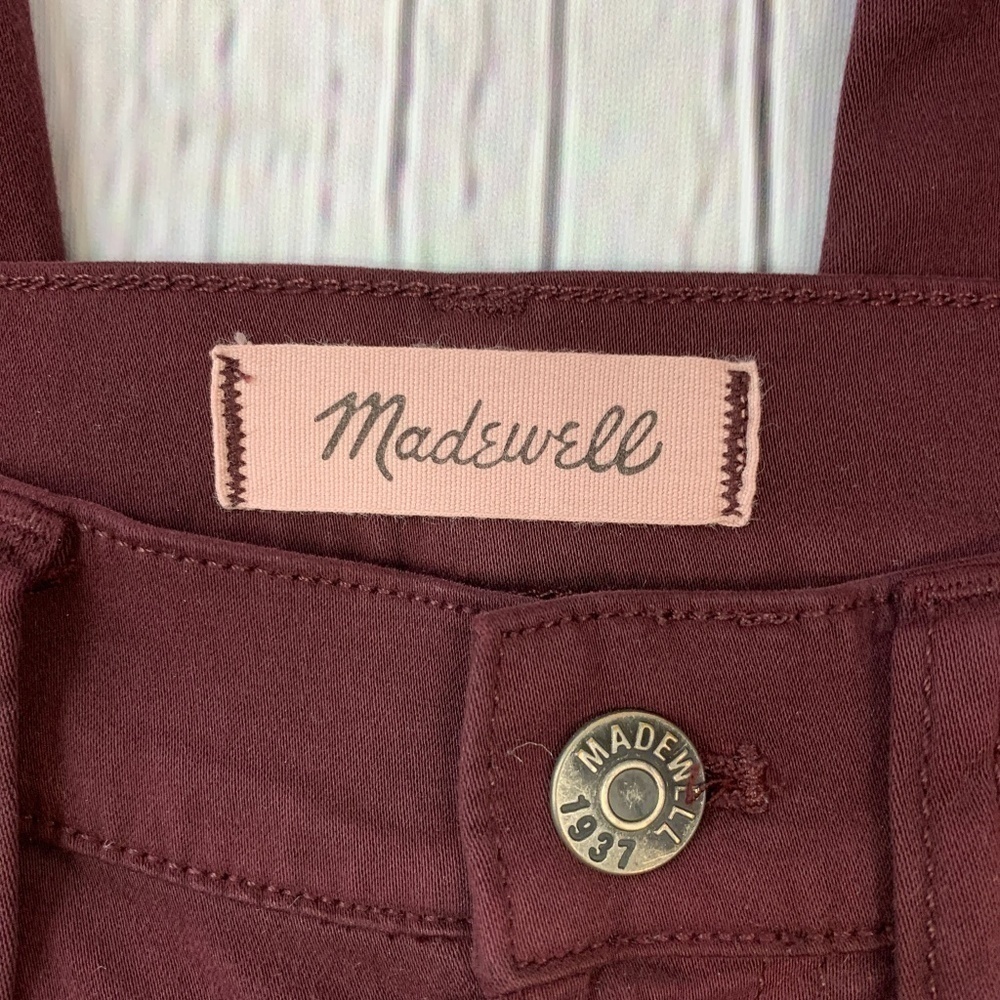 Madewell Burgundy Skinny Jeans - Picture 2 of 5